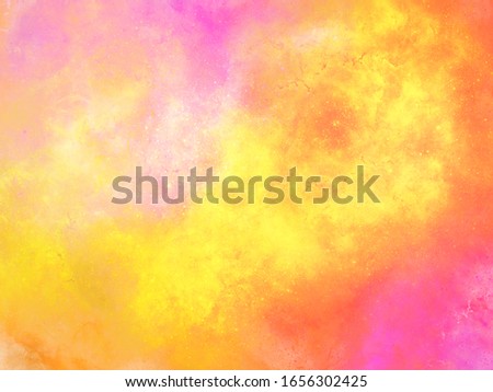 Watercolor blurriness. Bright colorful cosmos. Abstract cosmic background with stars. Blurriness. Blurred.