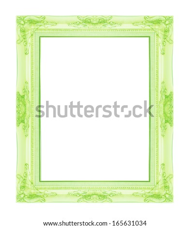 old antique vintage  picture frames. Isolated on white background