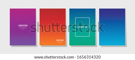 Cover designs in trendy minimal style. Colorful geometric patterns. Background template for cover.