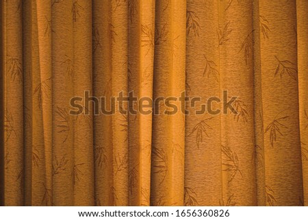 Brown floral curtain back ground