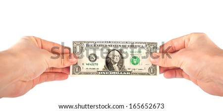 Man holding a dollar