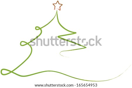 a stylized christmas tree, vector eps 10