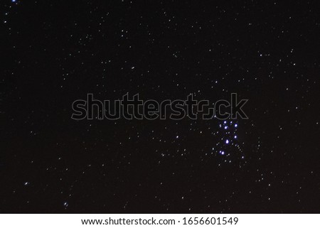 The Pleiades Star Cluster with clear night and without cloud.s