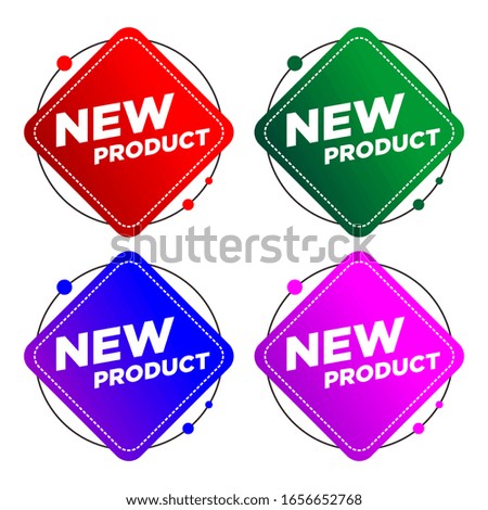 label set of new product . vector illustration 