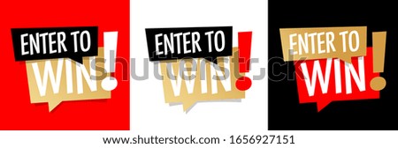 Enter to win on different background Royalty-Free Stock Photo #1656927151