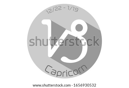 12 constellation icons: vector illustration: Capricorn