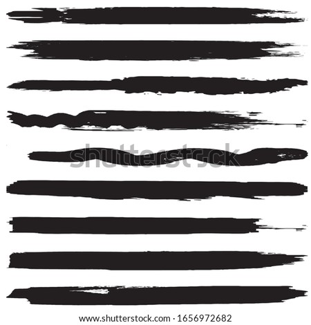 Grunge brush vector. Abstract black spots on white background