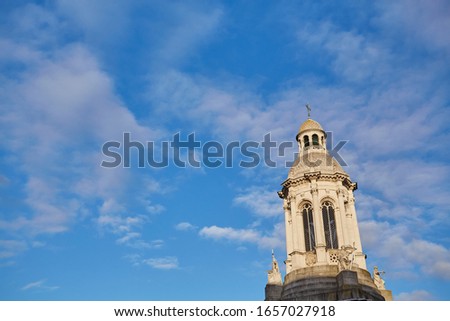 The campanile in Trinity College, Dublin, Ireland