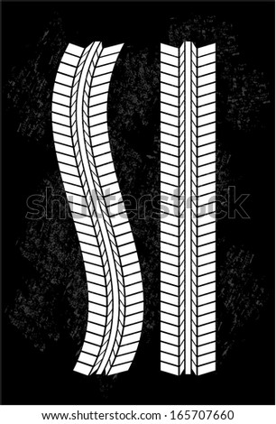 tire tracks over  background vector illustration 