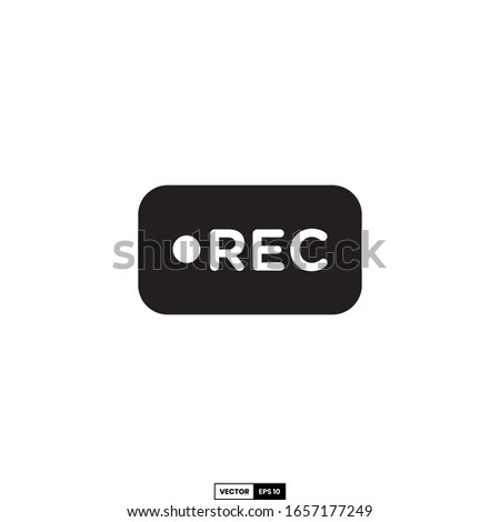 rec button icon, design inspiration vector template for interface and any purpose