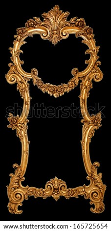 picture frame isolated on black  background