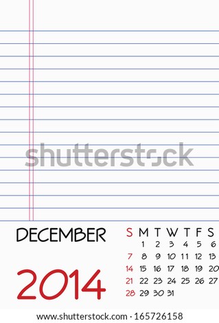 Calendar Paper Design - December