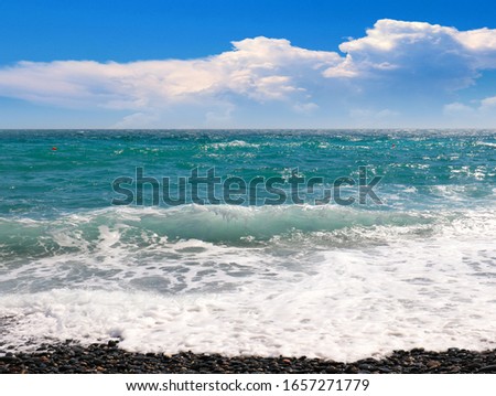 beautiful sea beach and sky landscape as a place of rest