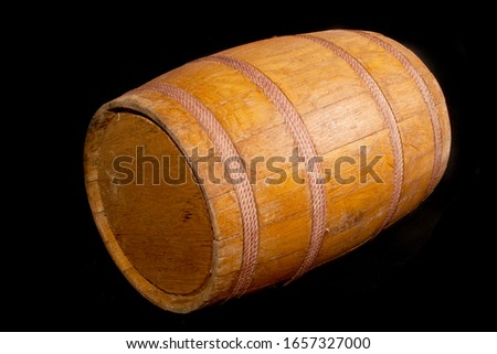 barrel isolated on black background