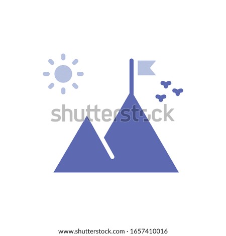 Mission  Vector illustration. Business Investment and Growth Glyph Style icon. EPS 10