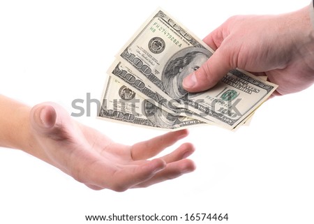 Some hands  a lot of dollars