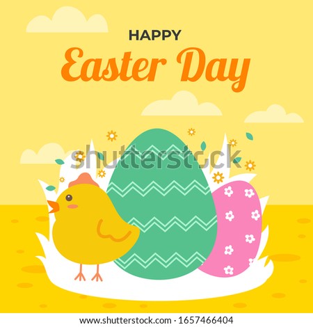 Happy Easter Greeting Card Vector
