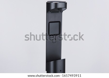 Small black portable scanner translation robot