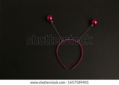 pink headband with antennas, for costume