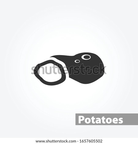 Potato isolated minimalistic vector icon