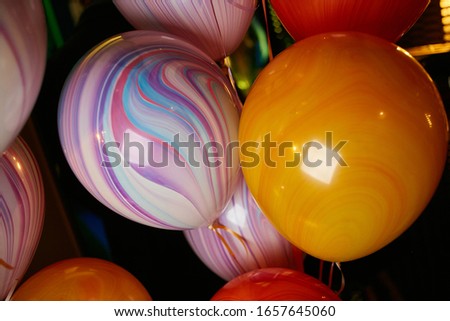 multi-colored balloons. Balloons of many colours.bunch of balloons. Birthday Party Balloons; rainbow colors; colorful abstract multicolor image for happy birthday card.
