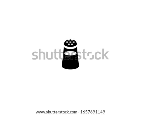 Salt vector flat icon. Isolated salt shaker emoji illustration