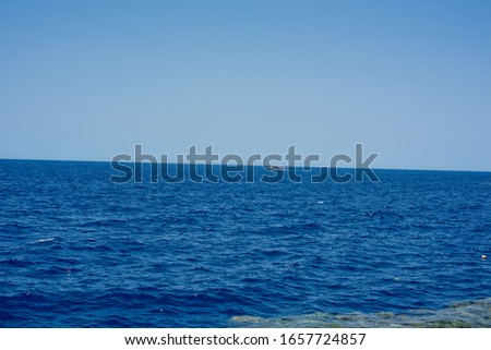 Beautiful coastline of the Red Sea in Egypt. 