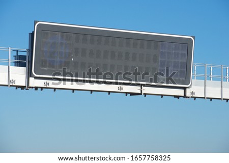 Customizable signal on a highway in Spain.