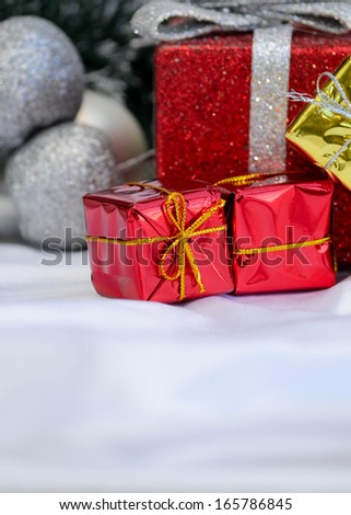 Beautiful gift box and bow