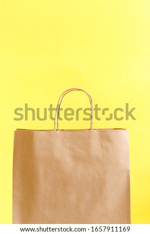 Brown paper bag for a sale period in shops.