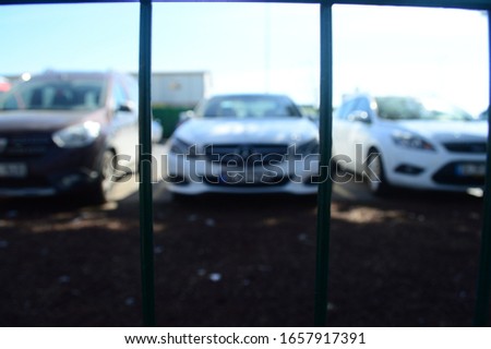 auto park outdoor area, blur