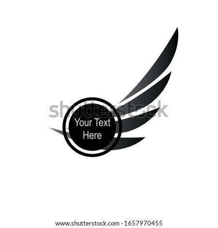 Circle wing design, creatif template for your text business.