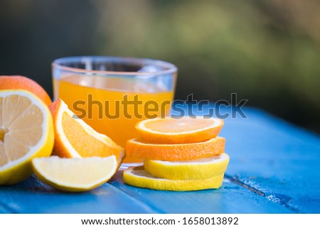 Fresh orange juice for breakfast