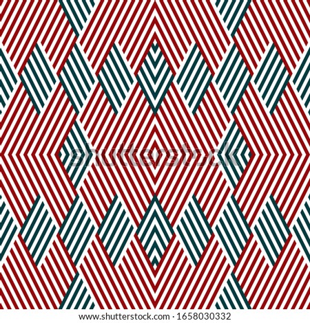 Seamless pattern with oblique colored segments