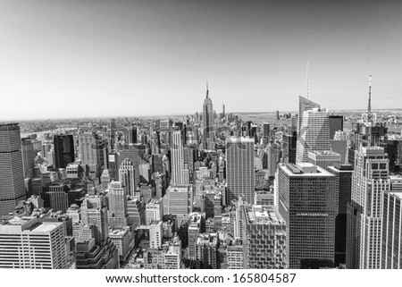 Beautiful view of  New York City skyline.