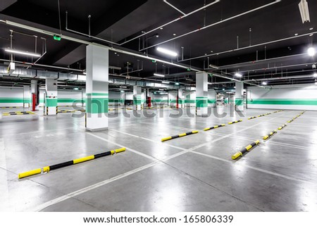 empty underground parking