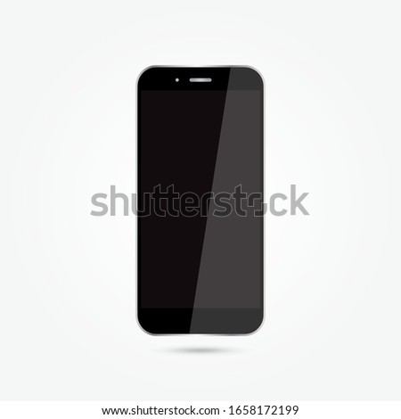 simple smartphone icon vector illustration. smartphone vector, mobile phone vector element, black and white mobile phone.