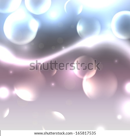 Abstract  background with glowing bubbles