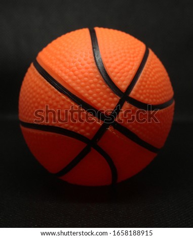 
basketball ball on a black background