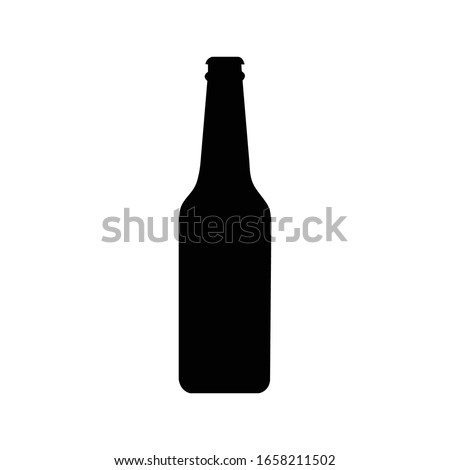 Wine bottle icon isolated on white background. Vector illustration.