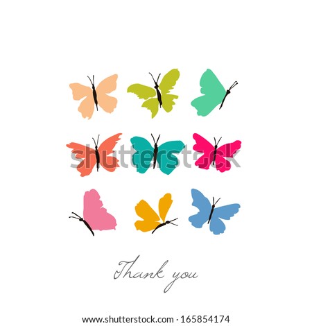 Color butterflies. Vector illustration