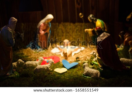 christmas little doll nativity scene