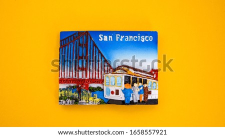 San francisco magnet, golden gate bridge, travel concept, United states of America, USA