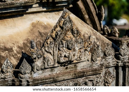 temple in cambodia, digital photo picture as a background , taken in Patuxai laos, asia , taken in Sisaket temple , luang prabang, laos, asia