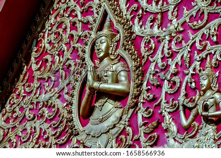 key in keyhole, digital photo picture as a background , taken in Sisaket temple laos, asia , taken in Sisaket temple , luang prabang, laos, asia