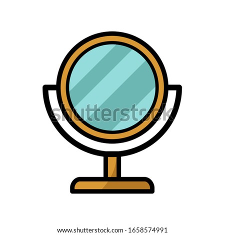 mirror - hand mirror icon vector design template