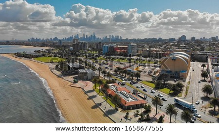 St Kilda aerial view, Victoria, Australia.