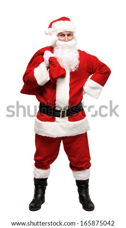 Santa Claus with his sack full of presents 