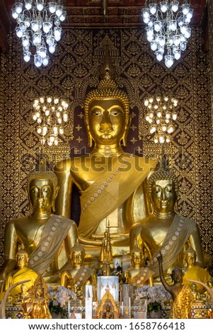 The beautiful pattern Buddha statue