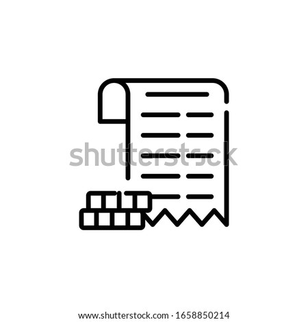 Invoice Vector Line Illustration. Business and Finance icon 